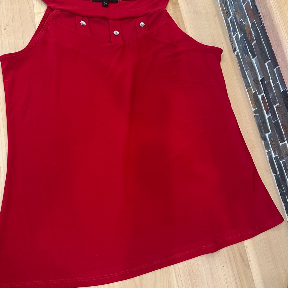 Stylish Red Sleeveless Top